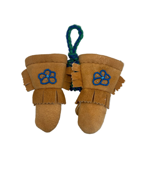 Mini Hanging Moosehide Gauntlets
