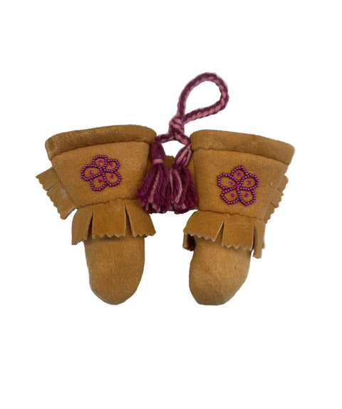 Mini Hanging Moosehide Gauntlets
