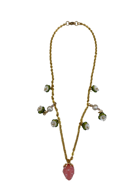 Strawberry Pearl Necklace