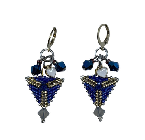 Mini Triangle Beaded Earrings