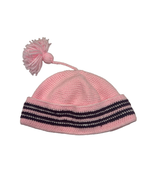 Pink & Burgundy Nasaq Hat by Betsy Kawapit