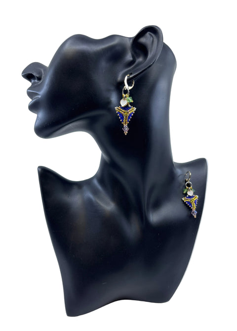 Mini Triangle Beaded Earrings
