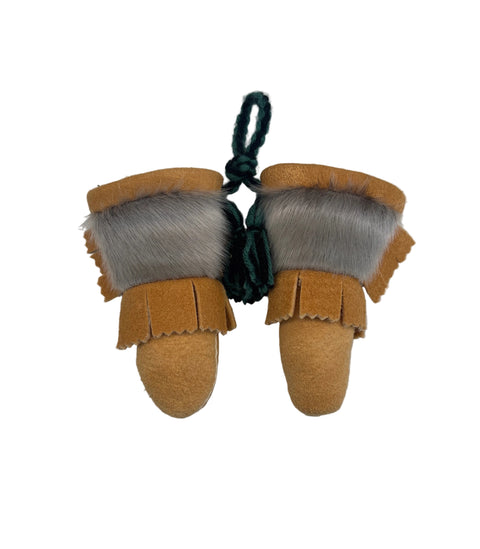 Mini Hanging Moosehide Gauntlets