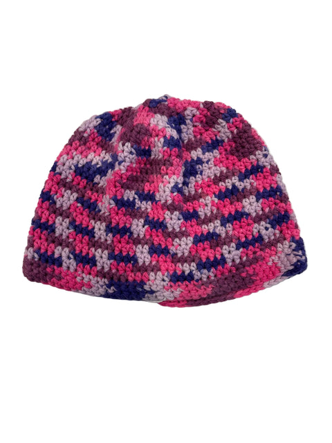 Camo Pink & Navy Crochet Winter Tuque (21")