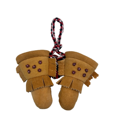 Mini Hanging Moosehide Gauntlets