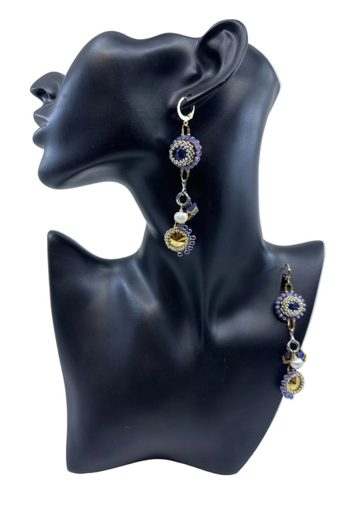 Violet Halo Earrings
