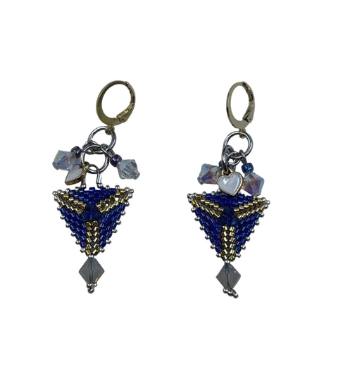 Mini Triangle Beaded Earrings