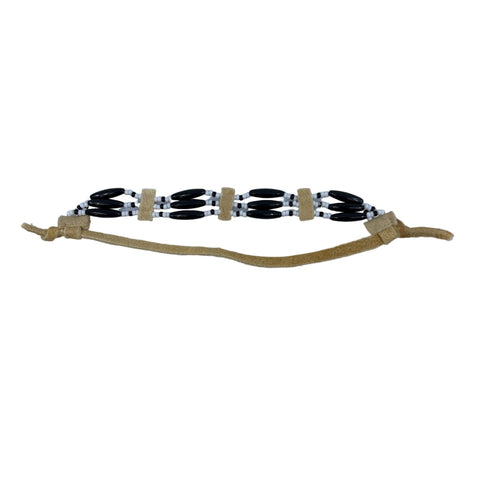 Adjustable Beaded Moosehide Bracelets