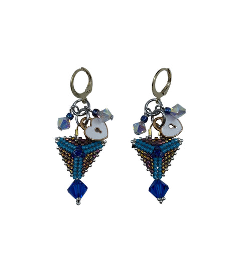 Mini Triangle Beaded Earrings