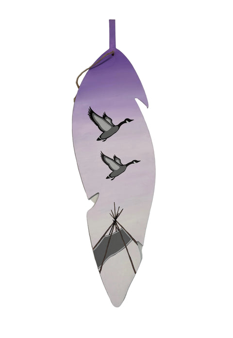 Wooden Feather Paintings