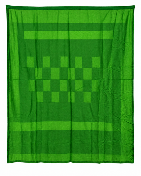 Light green cotton lining of moose and bear print quilt