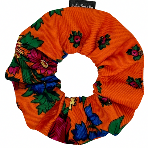 Kokom Desiree orange floral scrunchie