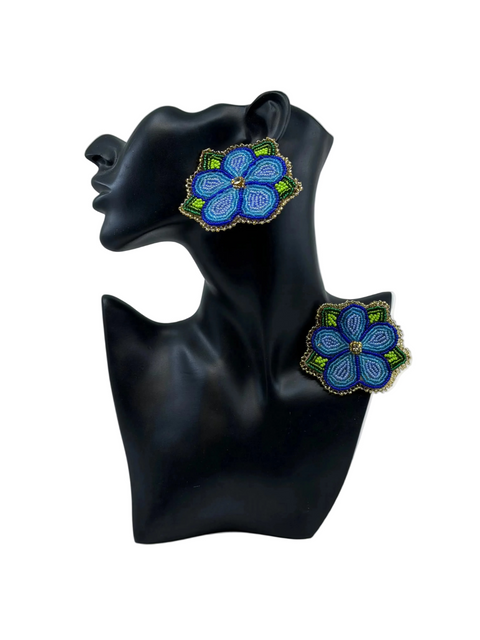 Medium Handcrafted Beaded Earrings (3")