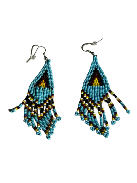 Sky Spirit Beaded Fringe Earrings