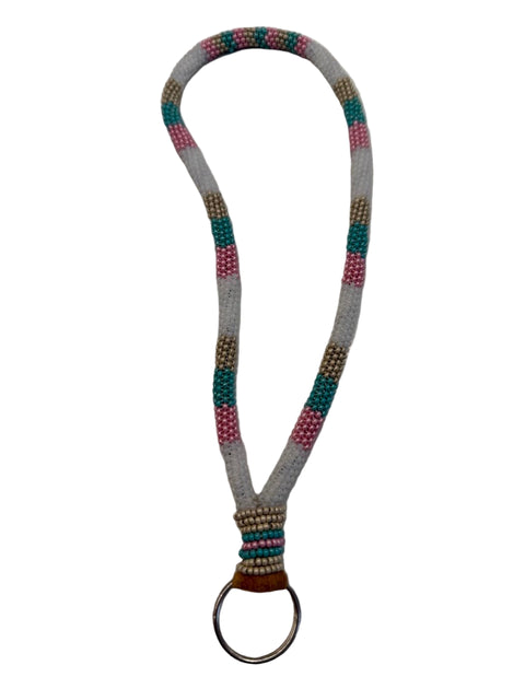 Beaded Keychain/Lanyard – Spring Sky (24 cm)