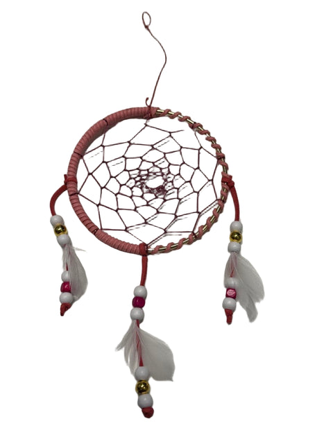 4" Pink Round Dreamcatcher