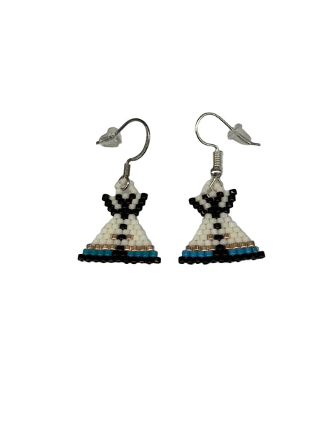 Beaded Miichuuap (Tipi) Earrings (Small)