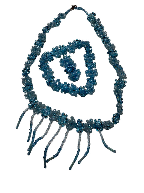 Northern Mist Beaded Jewelry Set – Necklace, Bracelet & Ring