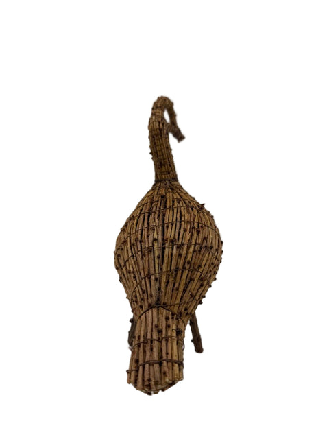 Handcrafted Standing Tamarack Bird Decoy – Three-Legged Design