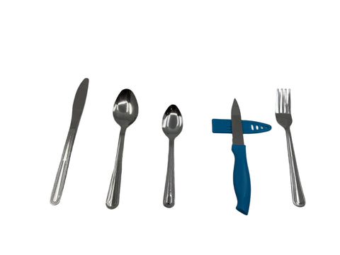 Handmade Fabric Utensil Roll – Complete Cutlery Set