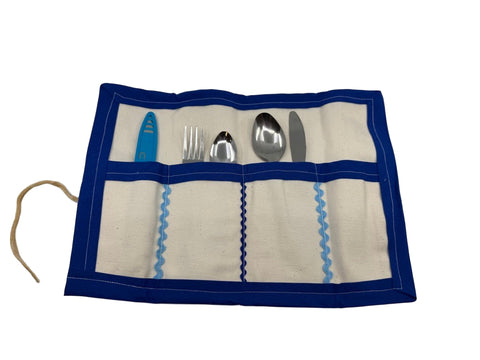 Handmade Fabric Utensil Roll – Complete Cutlery Set