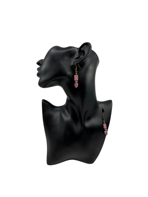 Handcrafted Earrings – Crystals, Czech Beads & Floral Leaf Accents