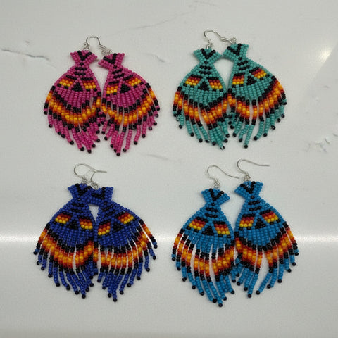 Tipi Fringe Earrings by Elizabeth Rednose