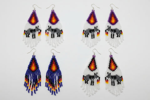 3" Fringe Earrings by Elizabeth Rednose
