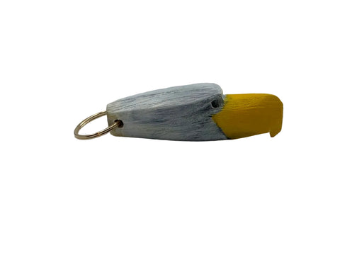 Painted Eagle Head Keychain – Moose Antler (M)