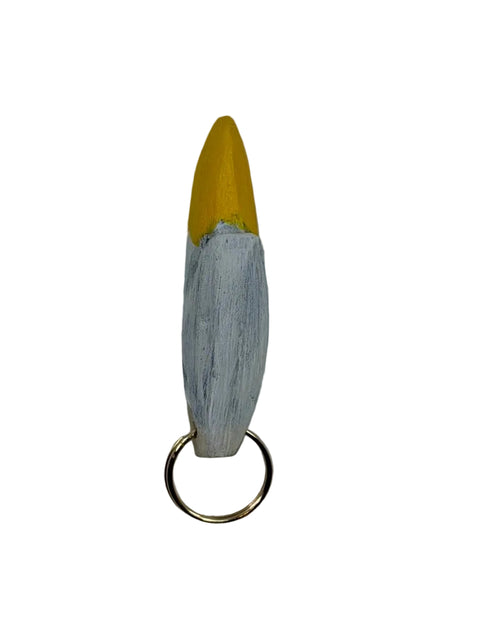 Painted Eagle Head Keychain – Moose Antler (M)