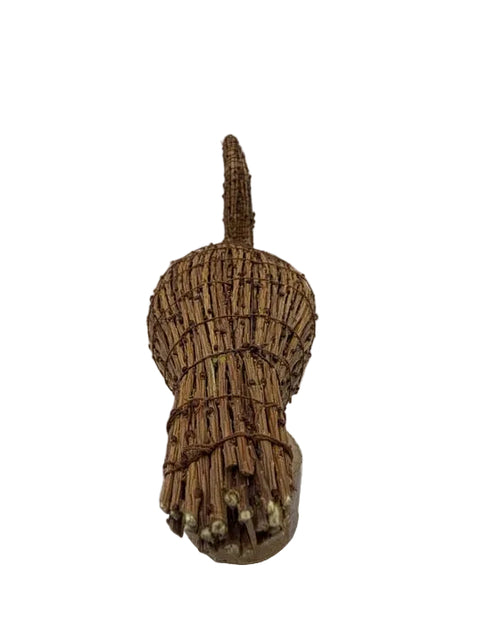 Tamarack Decoy on Round Birch Base — Large