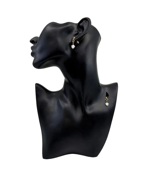 Mother-of-Pearl Flower Drop Earrings