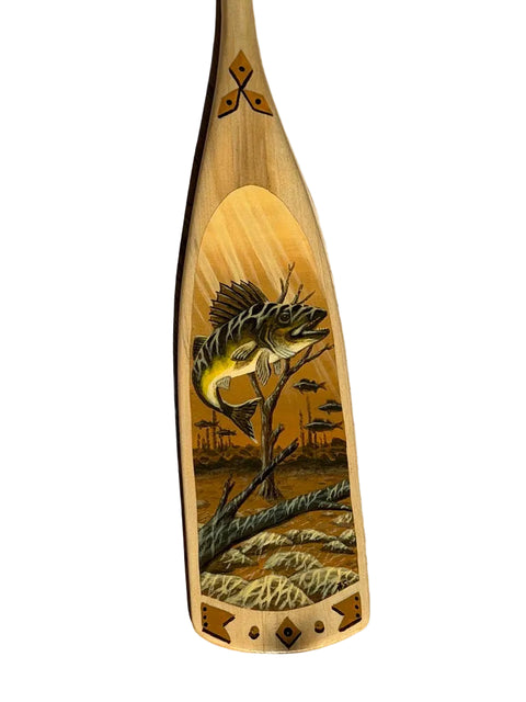 DECORATIVE PAINTED PADDLE - WALLEYE