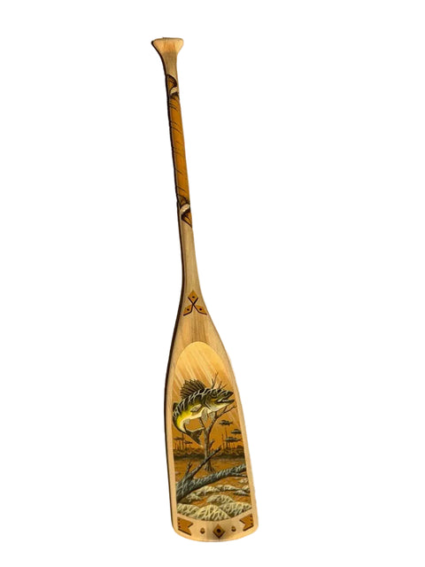 DECORATIVE PAINTED PADDLE - WALLEYE