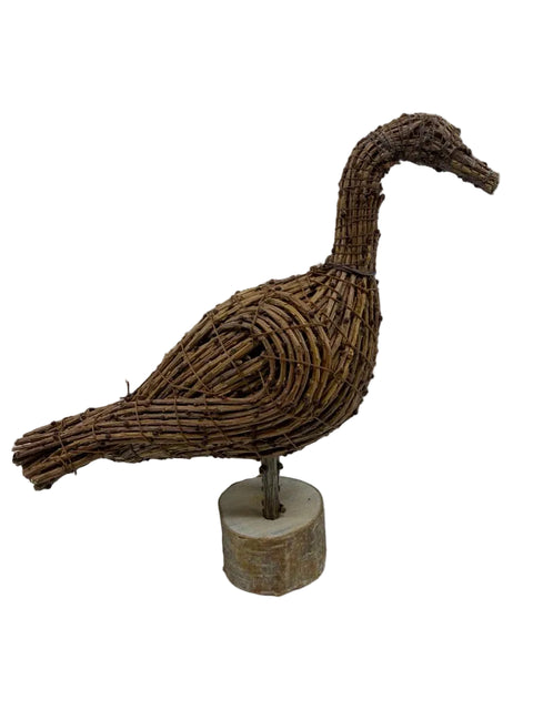 Traditional Folded-Wing Tamarack Decoy (Birch Base)