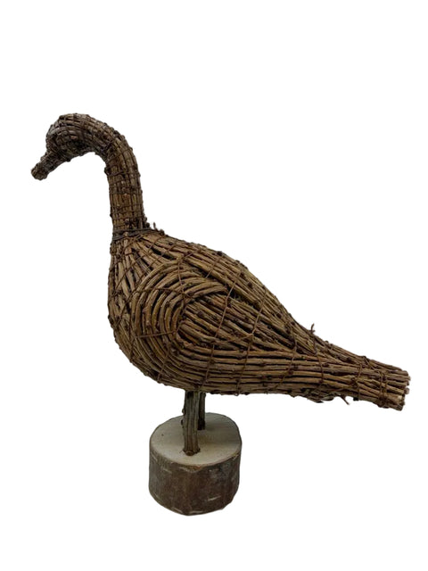 Traditional Folded-Wing Tamarack Decoy (Birch Base)