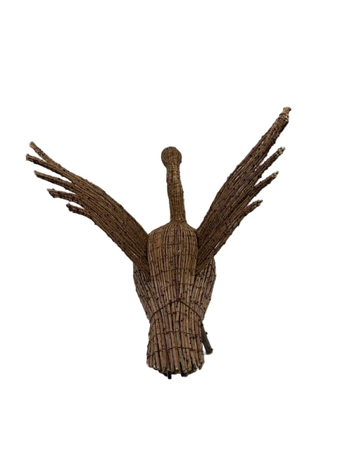 Standing Tamarack Goose Decoy with Raised Wings