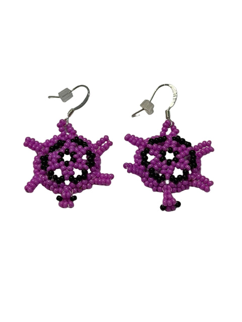Beaded Turtle Earrings