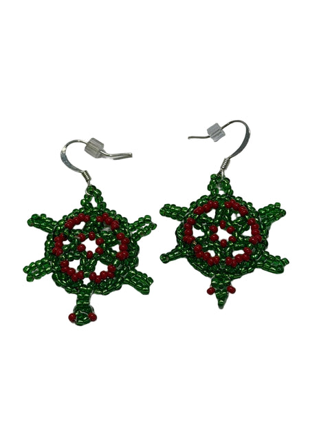 Beaded Turtle Earrings