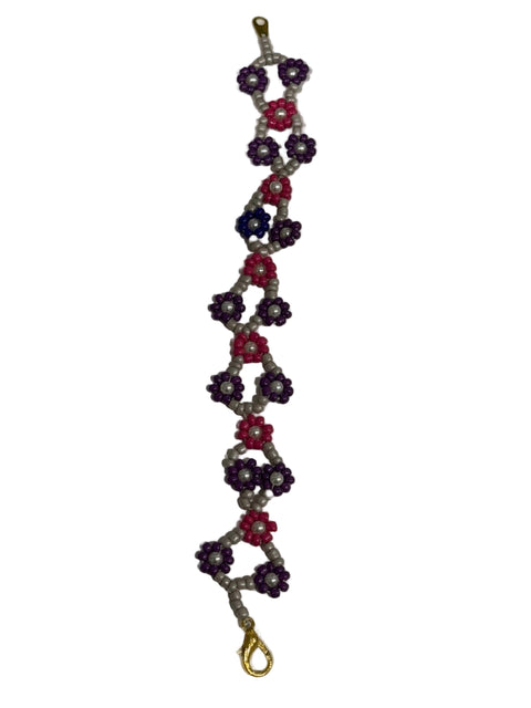 Floral Beaded Bracelets – Assorted Colours