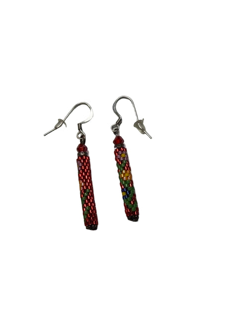 Beaded Bar Earrings