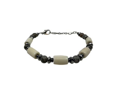 Handmade Pipe-Bone Bracelets by Cree Artist Beth Sealhunter