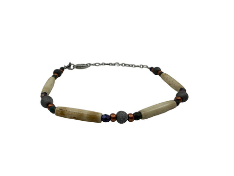 Handmade Pipe-Bone Bracelets by Cree Artist Beth Sealhunter