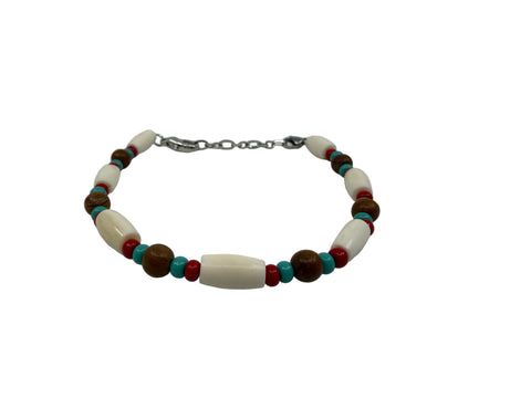 Handmade Pipe-Bone Bracelets by Cree Artist Beth Sealhunter