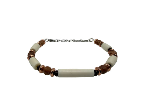 Handmade Pipe-Bone Bracelets by Cree Artist Beth Sealhunter