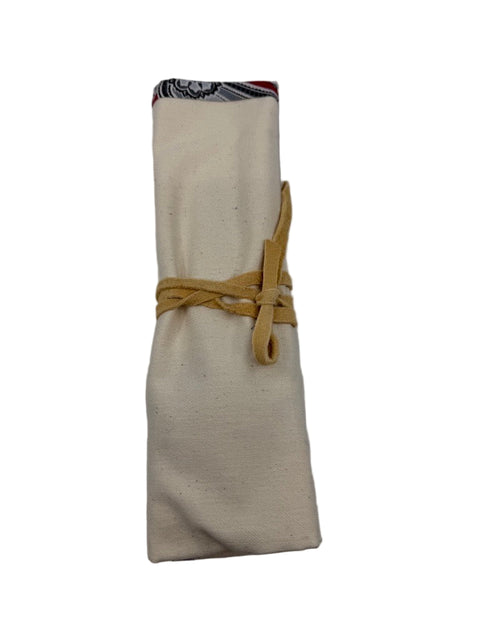 Handmade Fabric Utensil Roll – Complete Cutlery Set