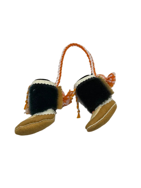 Miniature Moosehide & Seal Fur Hanging Mukluk