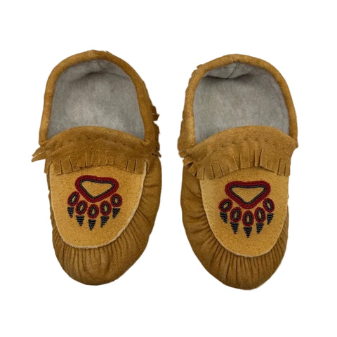 Tanned Moosehide Moccasins by Danny Gull