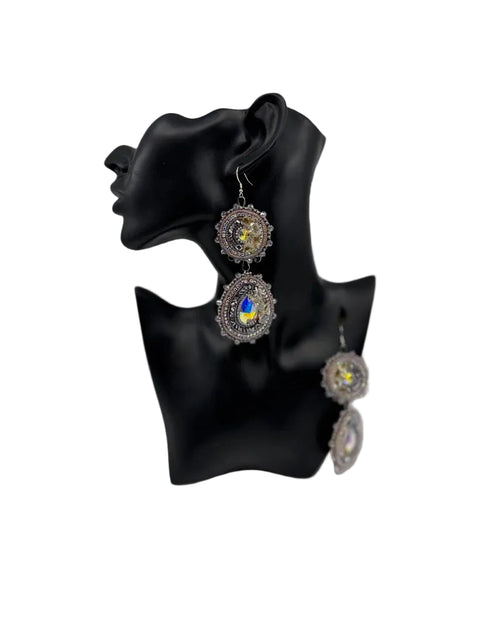 Crystal Teardrop Beaded Earrings – Ironstar Co