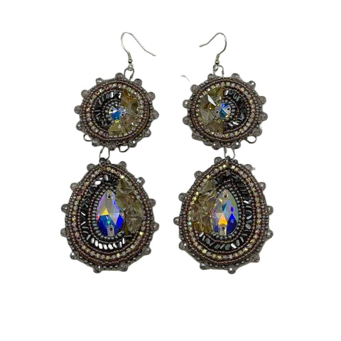 Crystal Teardrop Beaded Earrings – Ironstar Co
